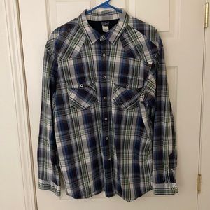 Patagonia men’s lightweight plaid/ flannel